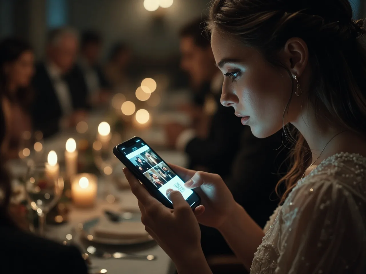 A guest opening their QR gallery on their phone
